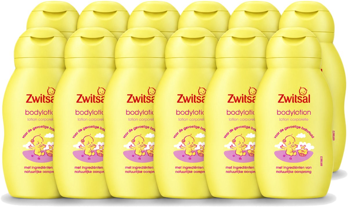 12 x Zwitsal - Verzorgende Bodylotion - Gevoelige Babyhuid - 75 ml - Voordeelverpakking - 12 stuks