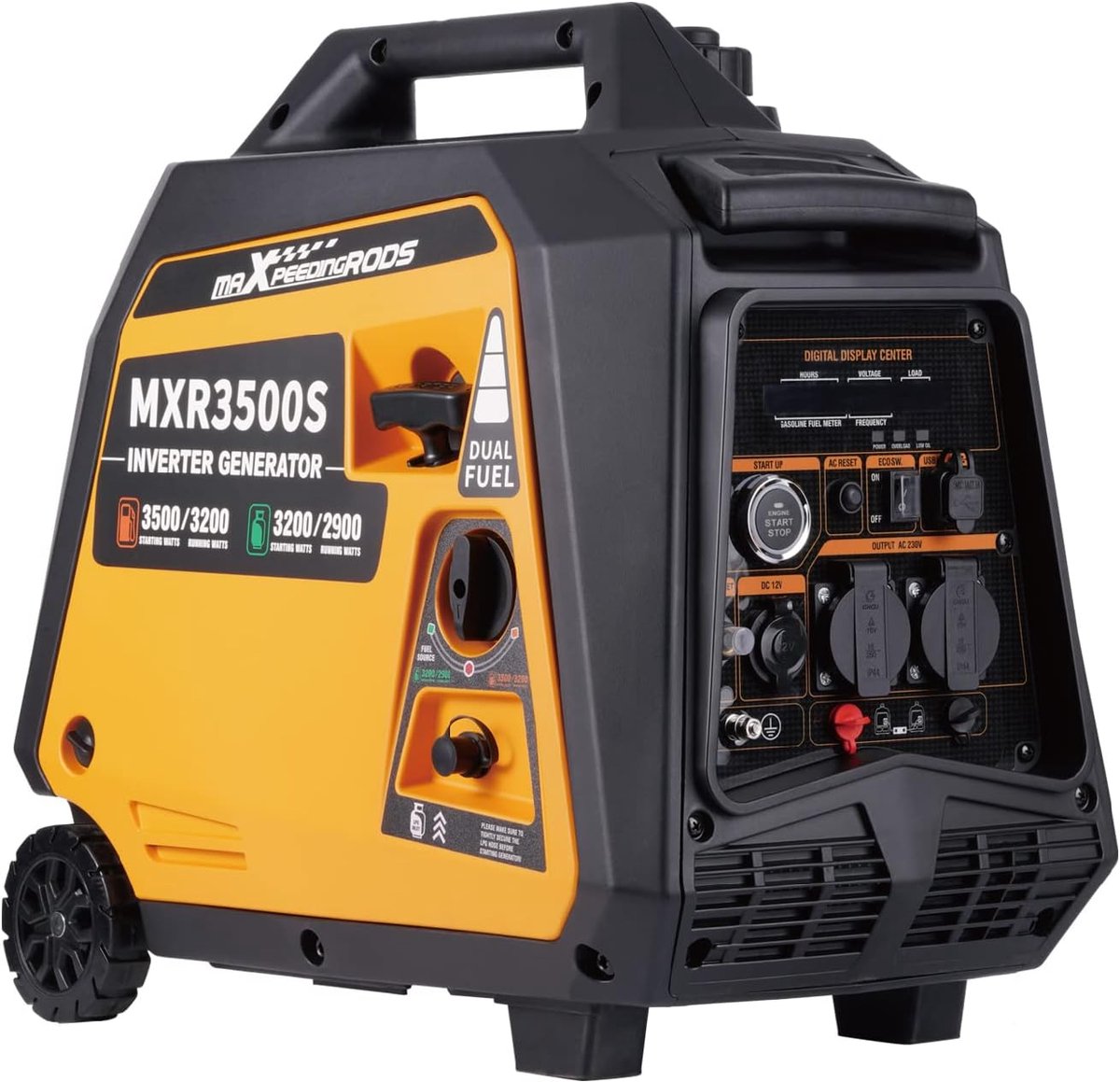Generator 3500W Inverter LPG/Benzine Met Afstandsbediening - 53L x 31B x 50,5H cm - Industrohome