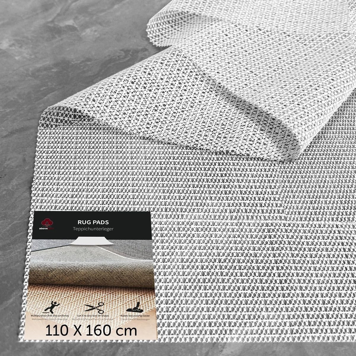 Multifunctionele Antislipmat 110 x 160 cm voor Lades, Planken en Auto - Ideaal als Vloermat en Tapijtstopper