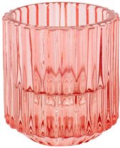 Kaarsenstandaard/waxinehouder roze