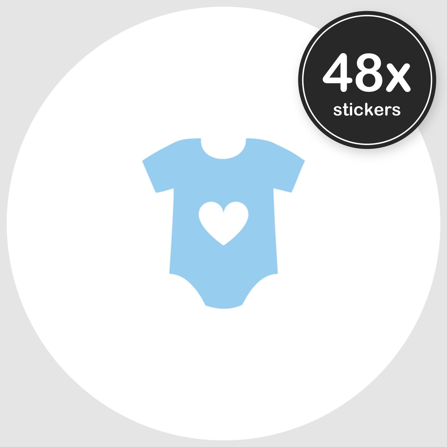 Sluitstickers Geboorte - 48 stuks - Rond 30 mm - Geboorte Stickers - Sluitzegel Geboortekaart - Design 005