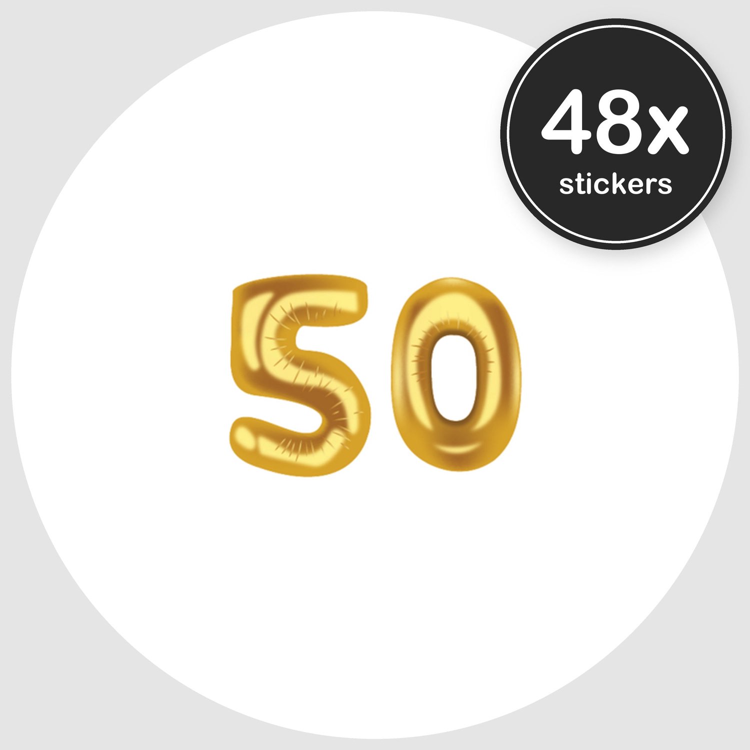 Sluitstickers Verjaardag - 48 stuks - Rond 30 mm - Verjaardag Stickers - Sluitzegel Uitnodiging - Design 022