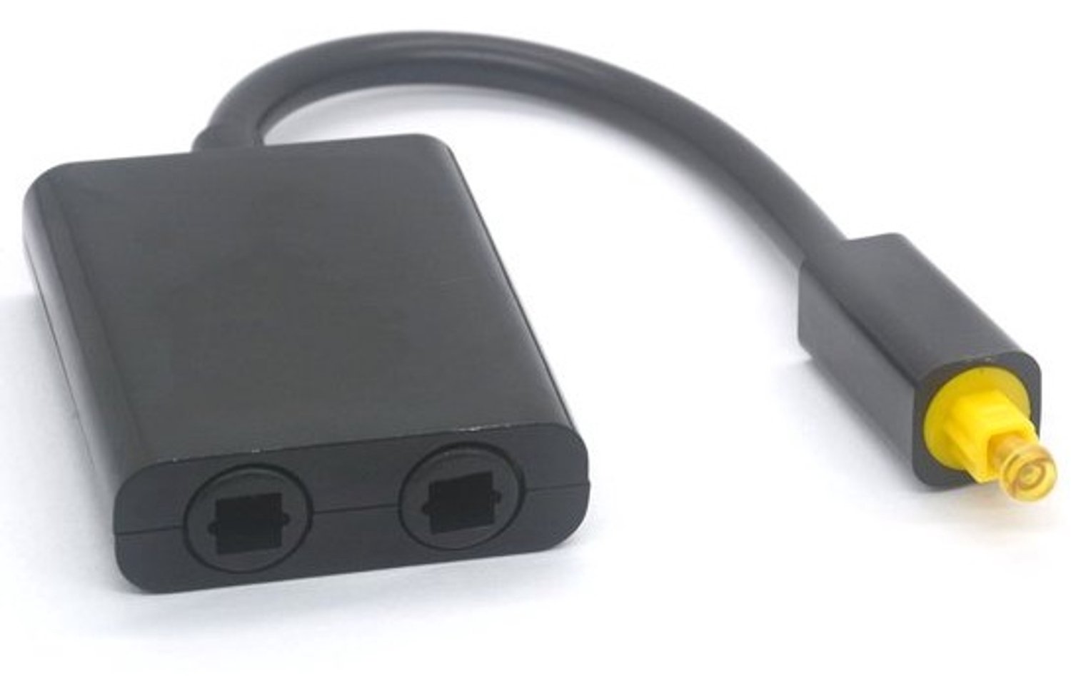 Digitale optische Toslink-audiosplitter - 1 in, 2 uit - Voor cd- en dvd-spelers | Glasvezel-audioschakelaar - Zwart
