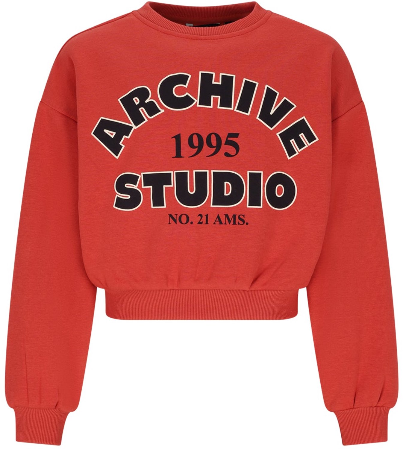 NoBell' - Kim Fluffy Sweater Archive Studio Print - Terracotta - Maat 122-128