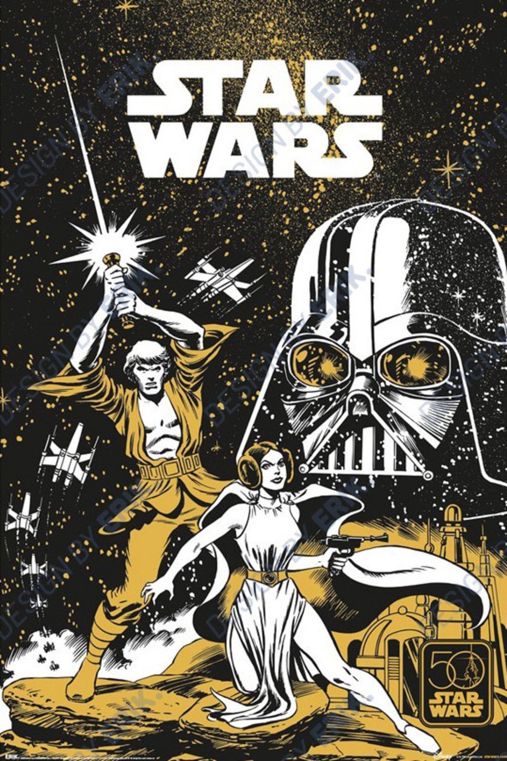 Grupo Erik Poster Star Wars - 50th Anniversary 61x91,5cm Divers