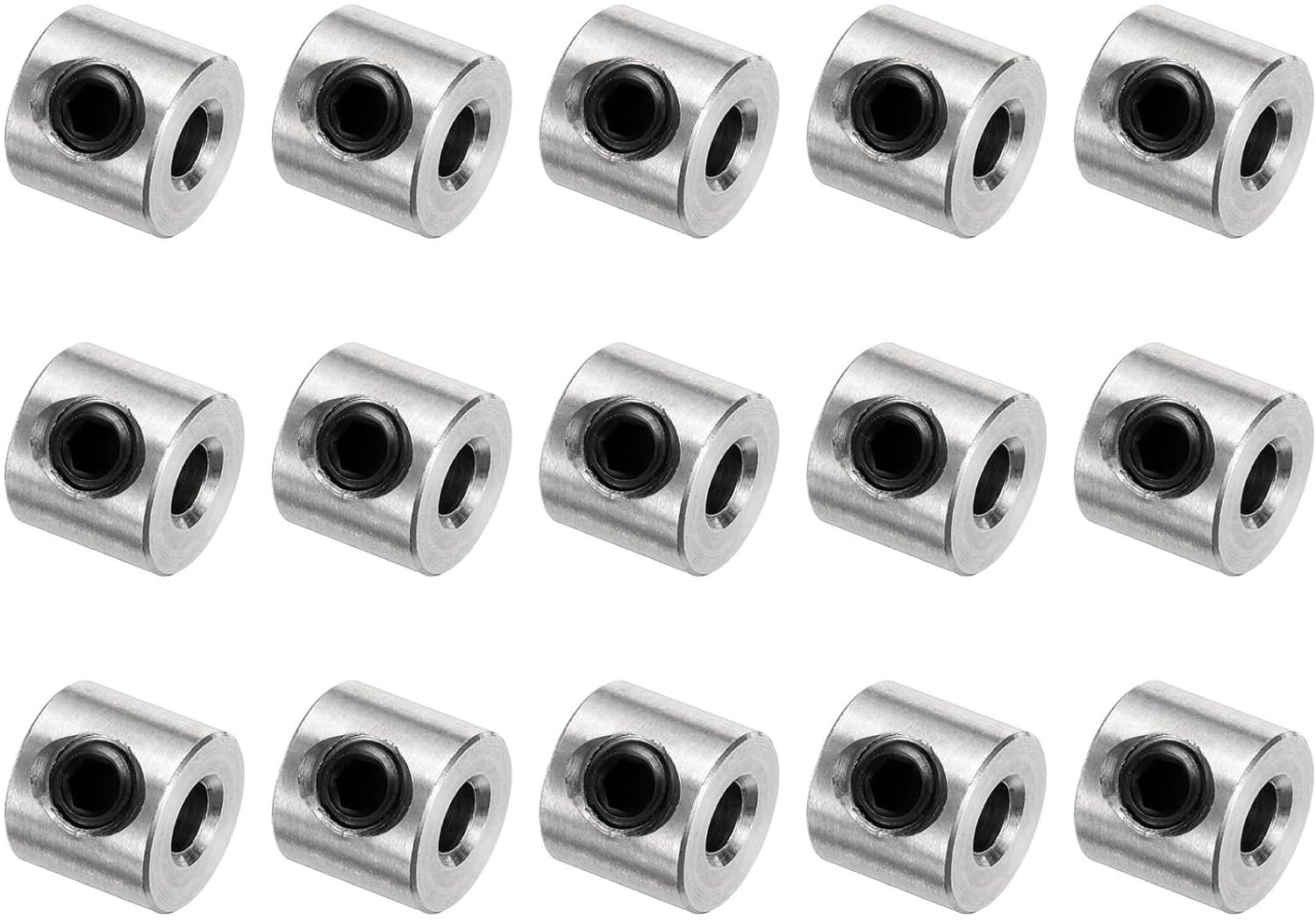 Schroefmanchetten 15 stuks - 3 mm assen - roestvrij staal - sterke klemkracht - ServiceTopper