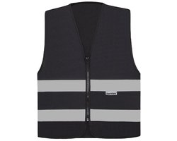 Korntex Hi-Vis Safety Vest Cologne With Front Zipper KX217 - Black - L
