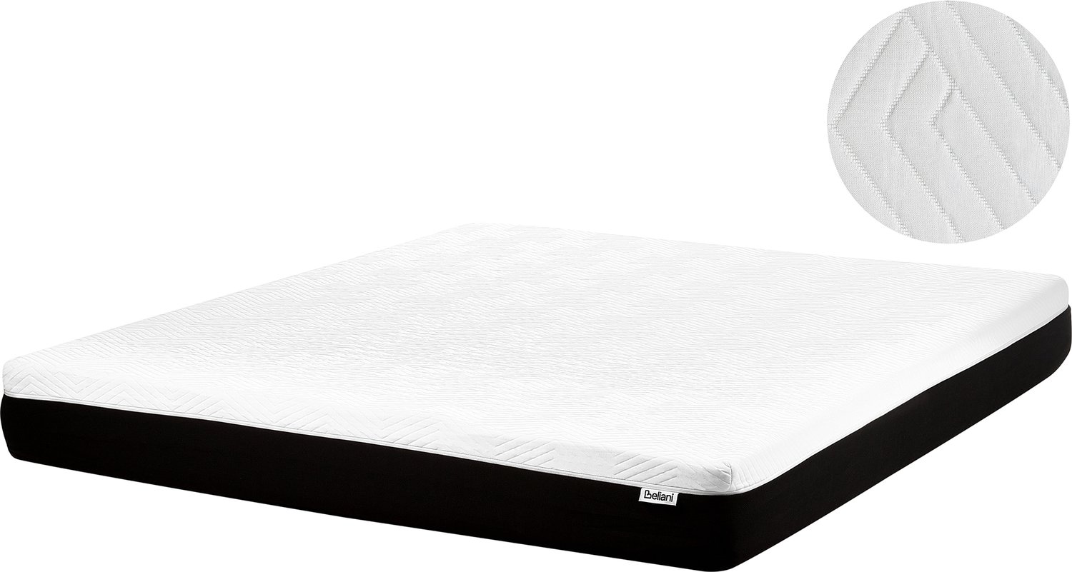 Beliani TREASURE - Schuimmatras stevig - Zwart/Wit - 180 x 200 cm - Latex