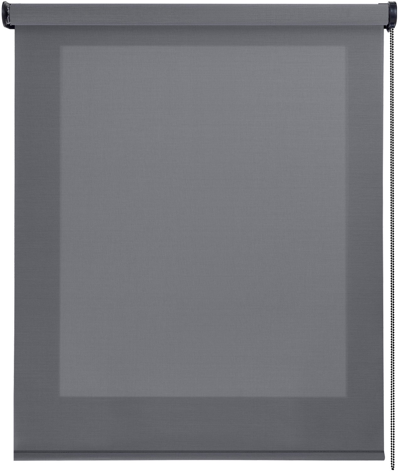 Storesdeco Screen Premium rolgordijn met technische stof, 38 mm donkergrijs 140x180 cm Grey II