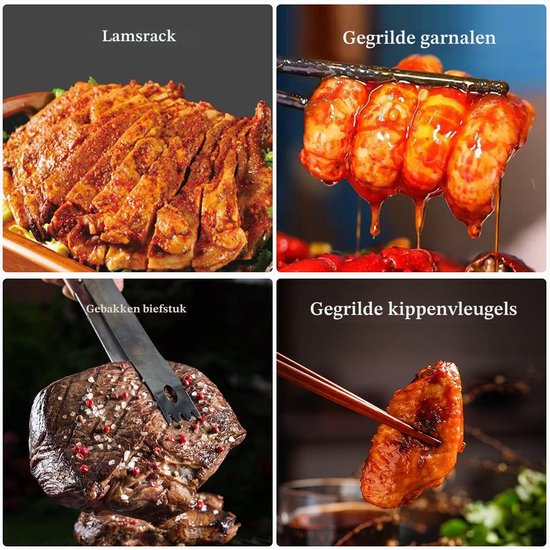 Barbecue Mini Draagbaar - Houtskool Keramiek - 480 cm2 Grilloppervlak - Zwart - Voor Buiten - Hibachi Grill — afbeelding 2
