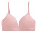 Roze Ten Cate beha met voorgevormde cups, verstelbare bandjes en merkopdruk op de onderband.