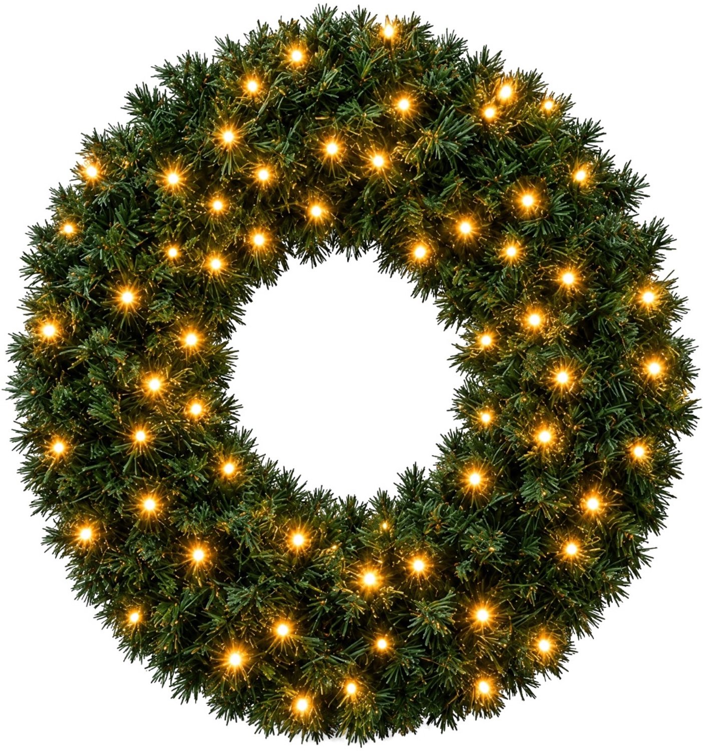 Blynx Kerstkrans met Verlichting Buiten - Ø 75 cm - 80 Klassiek Warm Witte LED Lampjes - IP67 waterdicht - Koppelbaar - Incl. Startkabel