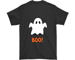 Halloween Shirt – Spookachtig 'BOO!' met Grappig Geest Design en Skulls – Unisex T-Shirt voor Dames & Heren – Leuk Cadeau