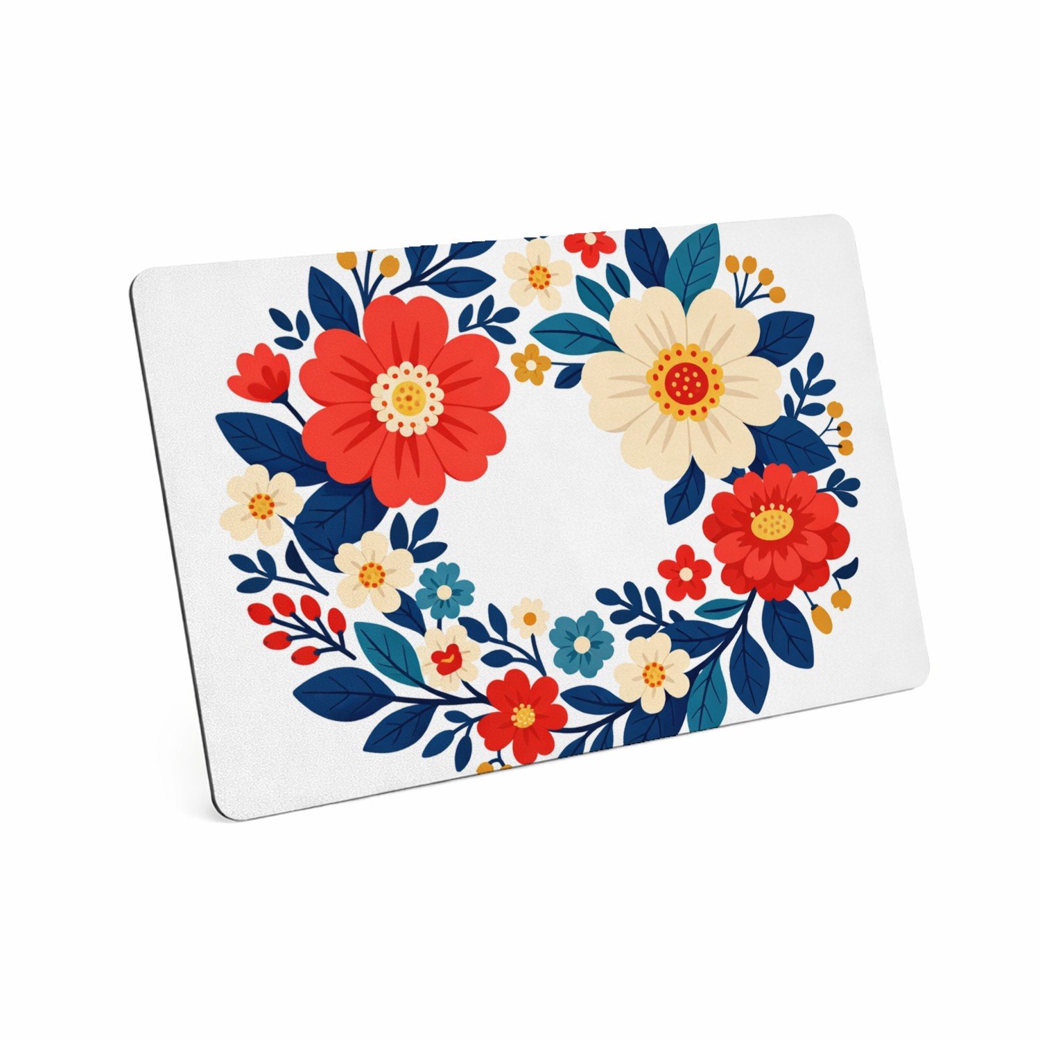 Mr Cadeautjes MDF magnetische fotolijst 28 x 19 - design Een nieuwe retro-cadeauprint met een botanische rand en een | cadeau Wit