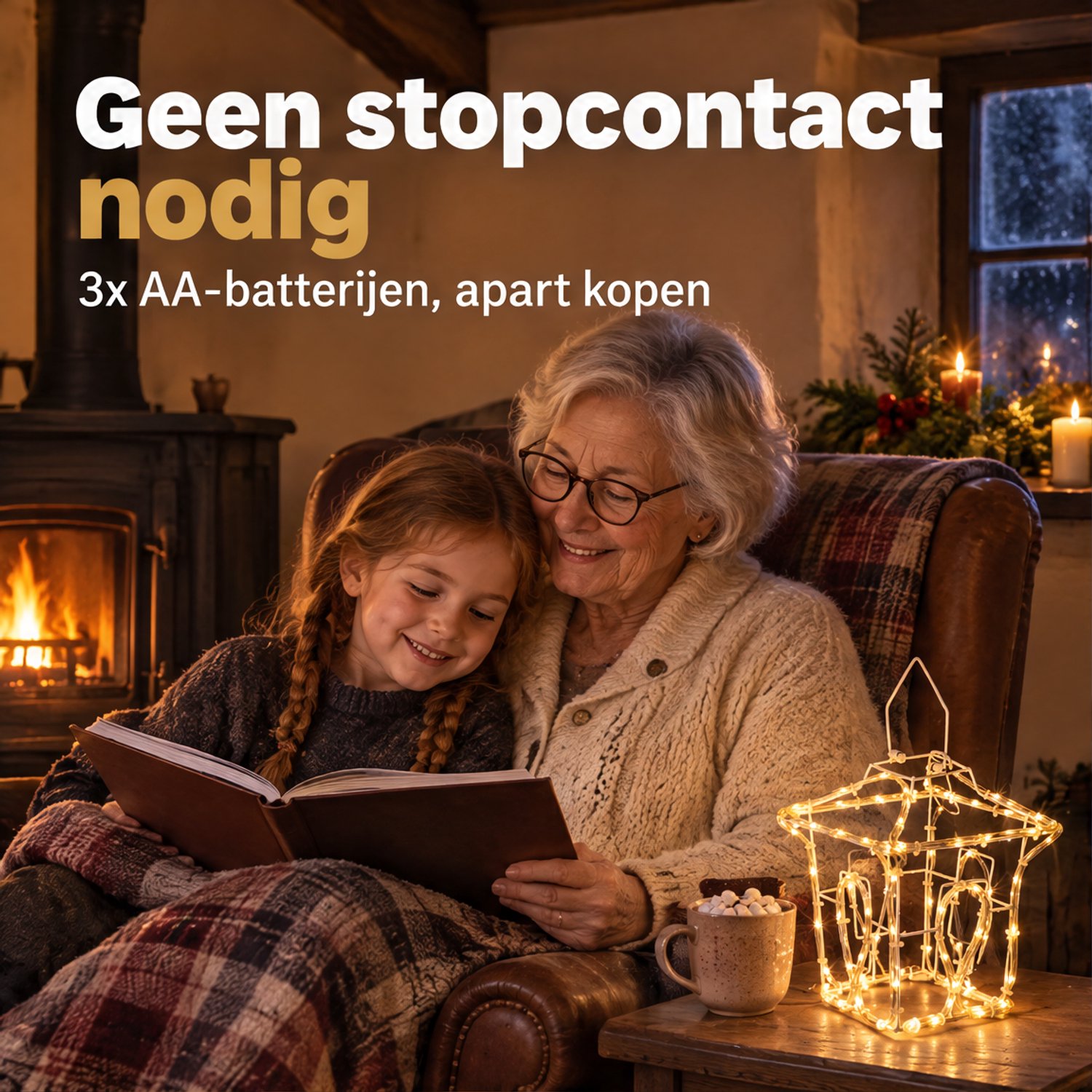 Levano Kerstverlichting Buiten - Kerstversiering - Kerstdecoratie voor Binnen - Kerstverlichting op Batterij - Kerstlampjes - Kerstlichtjes - Lichtslang - Lantaarn voor Buiten - Kerstlantaarn - Verlichte Kerstfiguren - Warm Wit - Timer - IP44 – foto 2