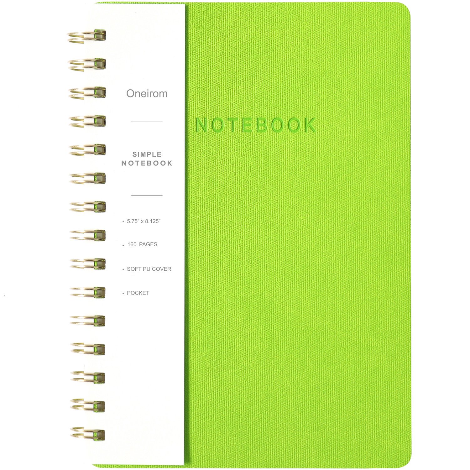 A5 Notitieboek met Spiraalbinding - Eenvoudig Planboek voor Conceptplanning - Groen
