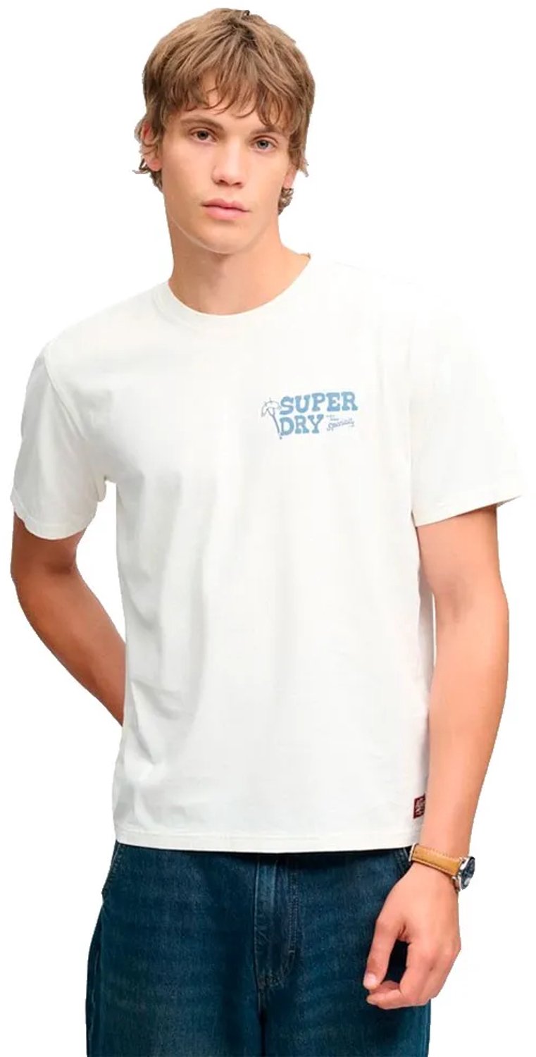 Superdry Vintage Trade T-shirt Heren T-shirts Creme