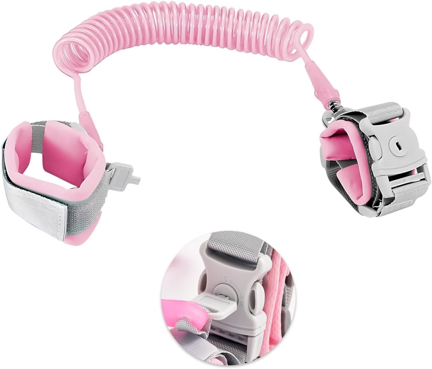 Anti-verliesarmband voor baby's 2,5 m - roze - veiligheidsharnas - veilig reizen - ServiceTopper