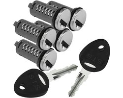 5 x Pitch Cylinder, Cylinder Key, Lock, Caravan and Motorhome, STS Series 43 + ZADI