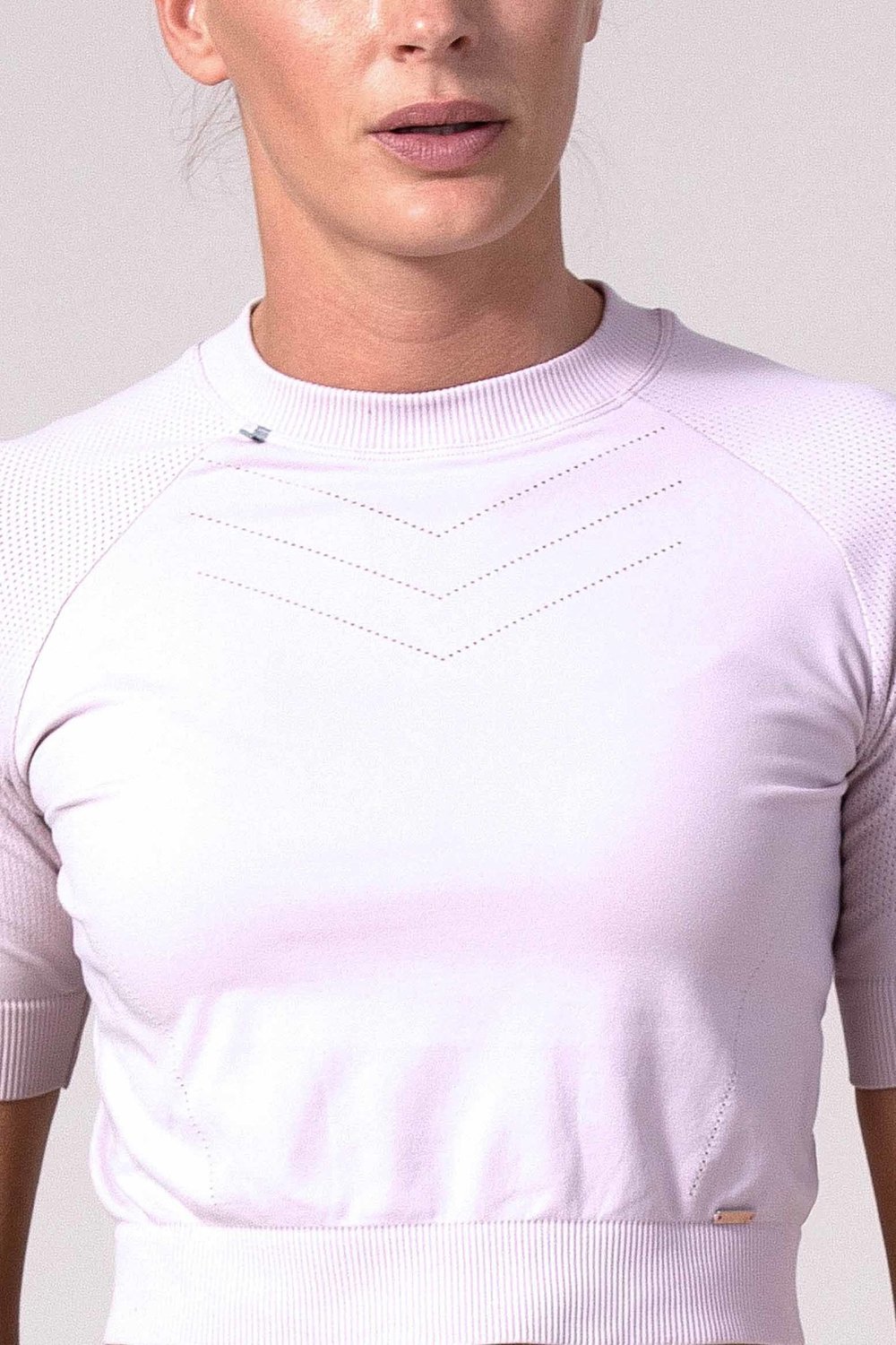 REVIVE Amarante - Cropped Sporttop Dames - Seamless, Yoga - Pale Lilac - Maat S