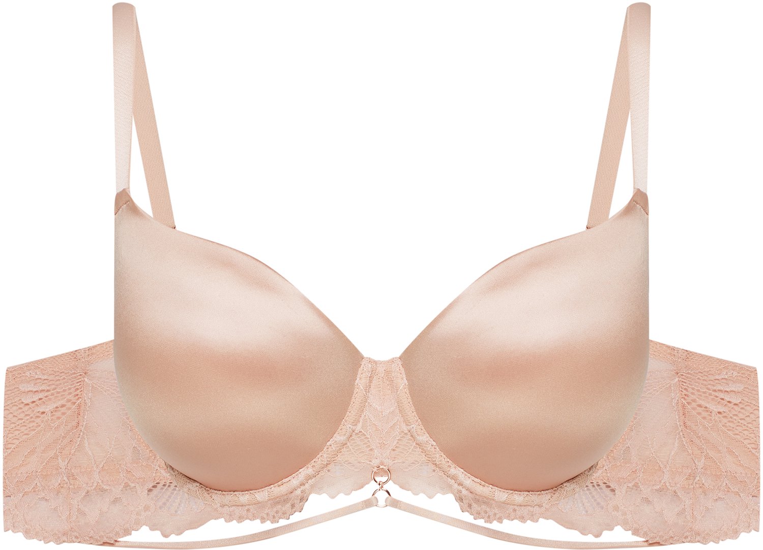 ESOTIQ Olive - Gewatteerde beha - Zandbeige - 85E - Kanten details