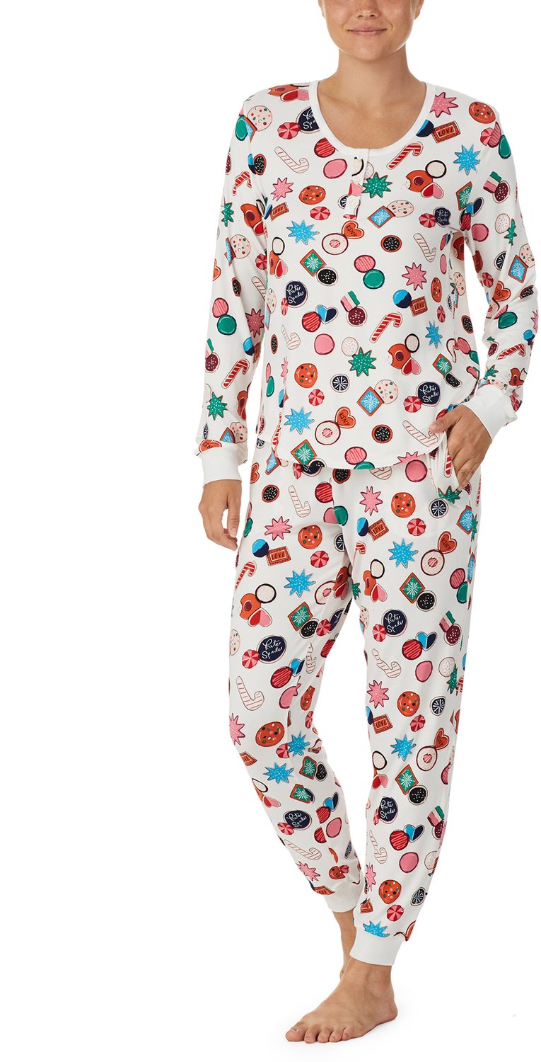 ESOTIQ Kate Spade Brushes - Jersey pyjamaset - Wit