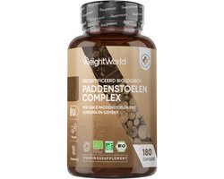 WeightWorld Biologisch Paddenstoelen Complex - Bevat Lion's Mane, Reishi, Cordyceps, Chaga en Shiitake - 180 capsules voor 3 maanden voorraad