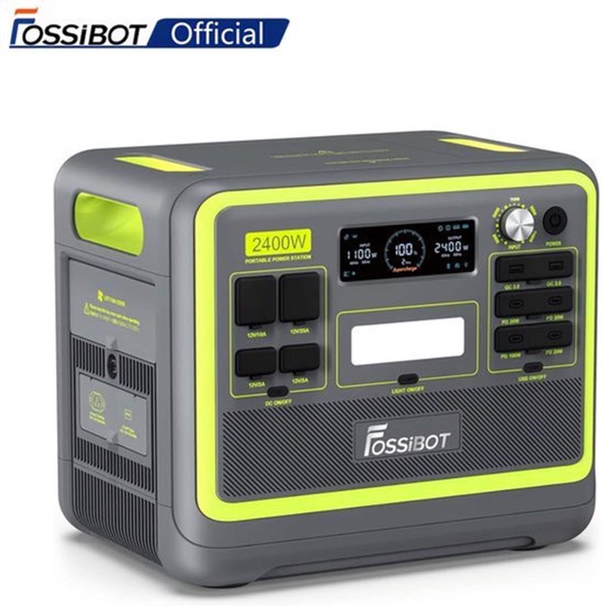 Powerbank – Power Station – Mobiele Batterij – Draagbare Generator – Externe Accu – 2048Wh Capaciteit – 2400W Outputvermogen
