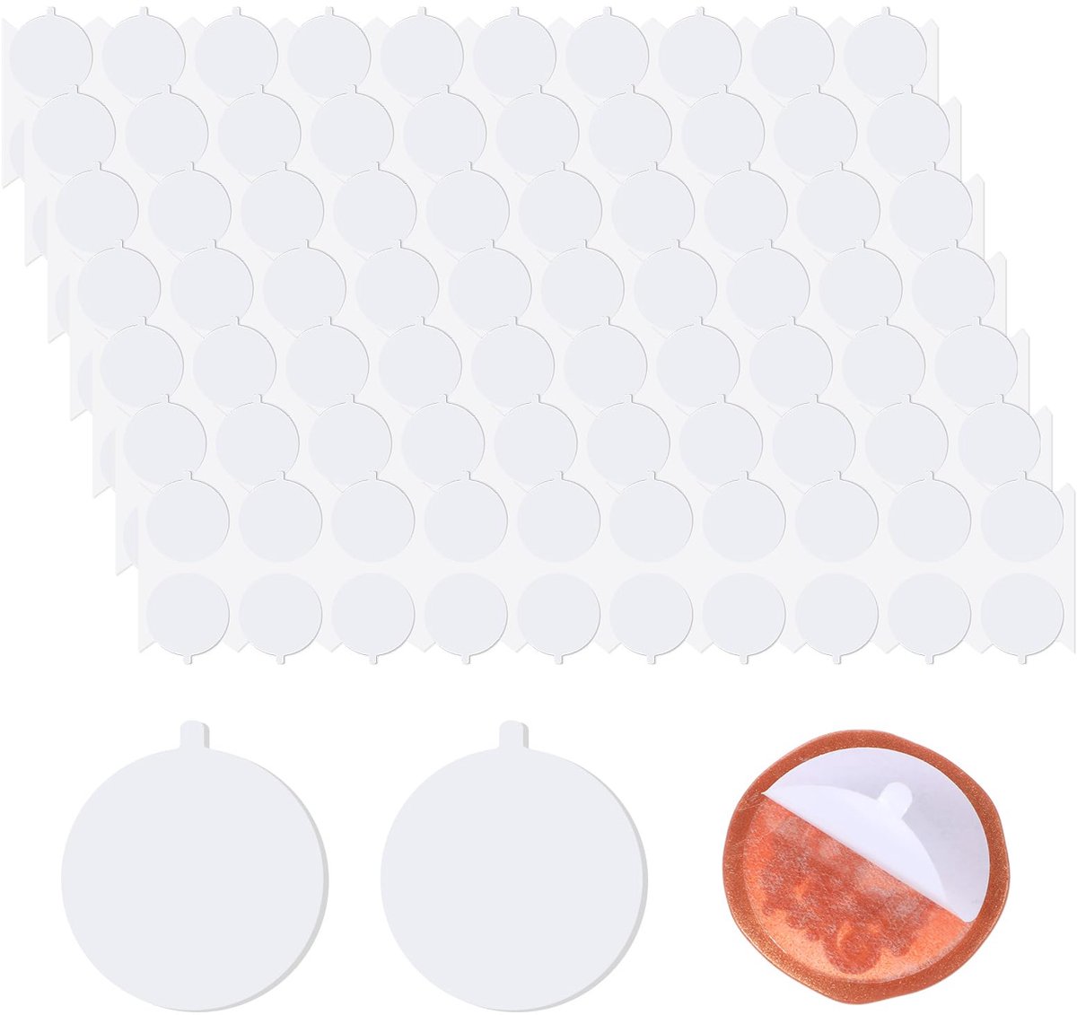 Dailygoods- Waszegeltape 360 Stuks - Dubbelzijdig Plakband - Plakband Dispenser - Plakband Rollen - Plakhandjes - Katoenlijm 2,5 cm