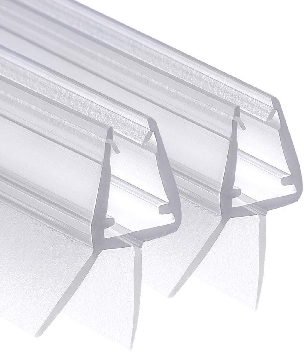 Douchedeurafdichting - Transparant - 2 x 90 cm - Waterafstotende PVC Afdichting voor Glazen Deuren