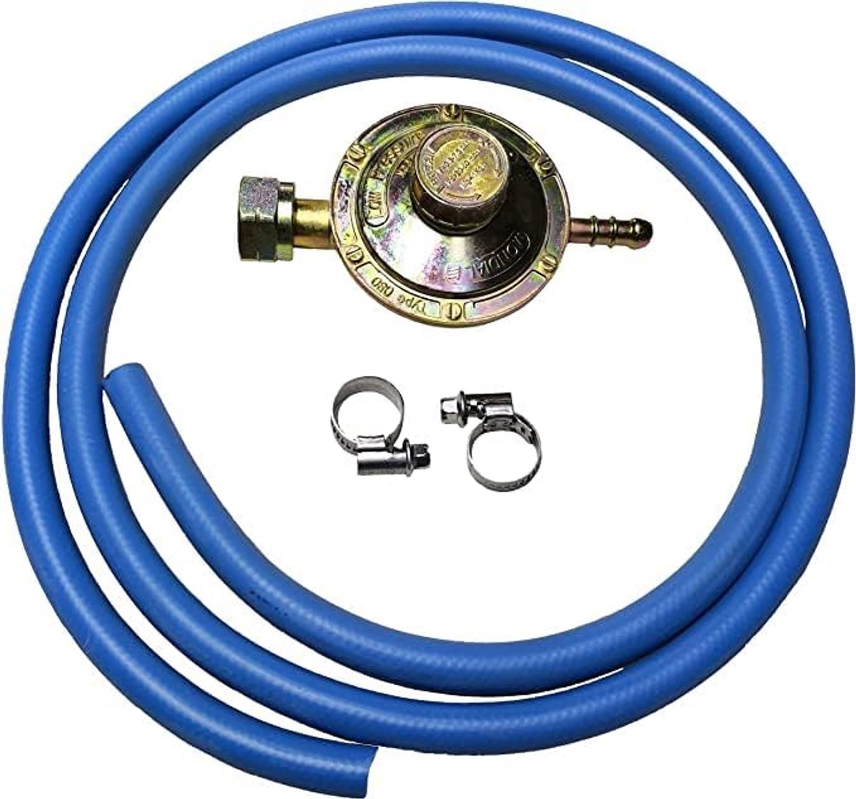 Regelset 29/37 mbar universeel met gasslang 50 cm en 2 GPL kabelbinders