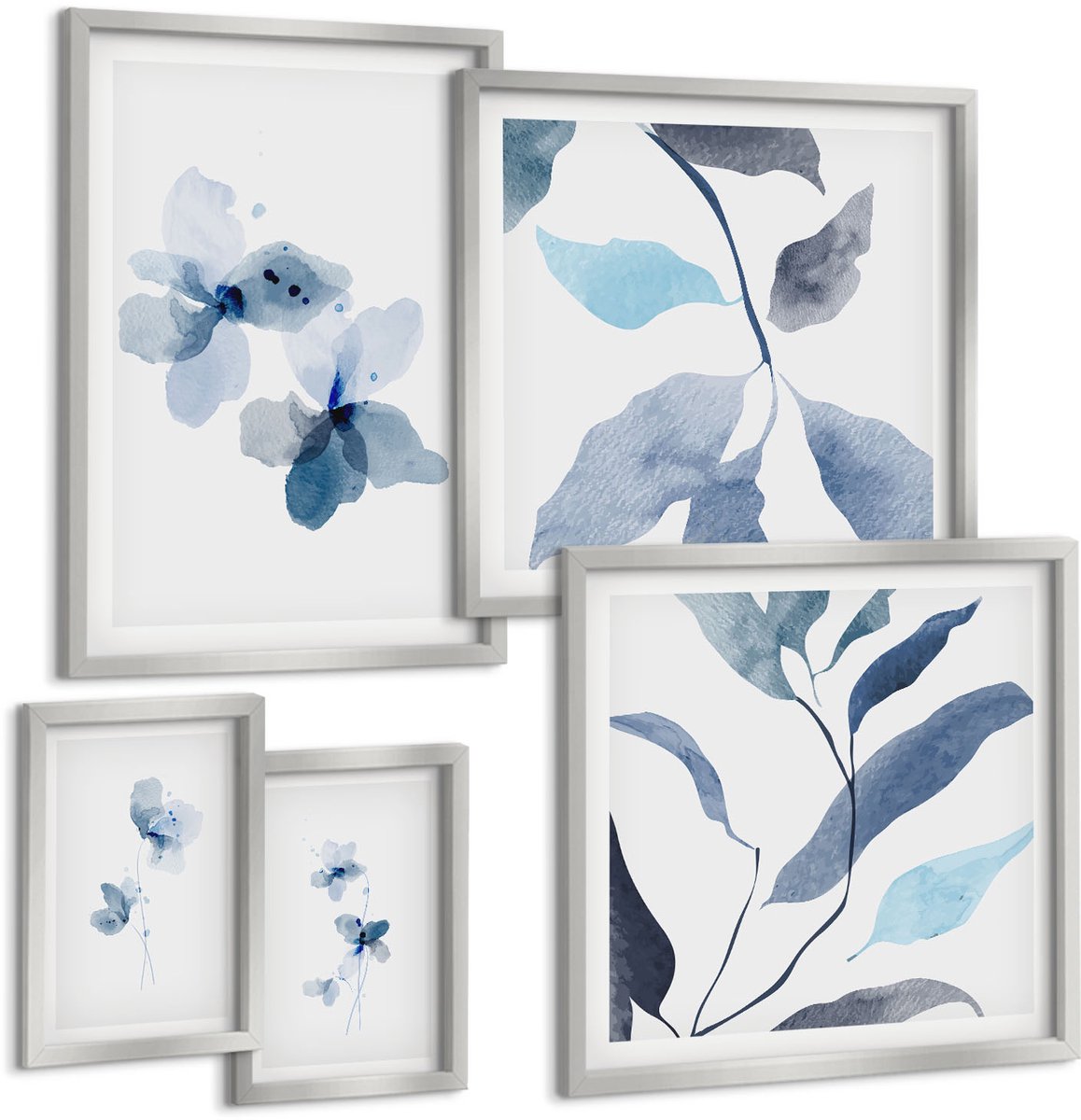 Coloray 5-Delige Schilderij Set - Monumenten Van Europa In De Warme Kleuren Van Het Landschap - 20 x 30 cm - Wanddecoratie - Schilderijen Set - Interieur - Muurdecoratie