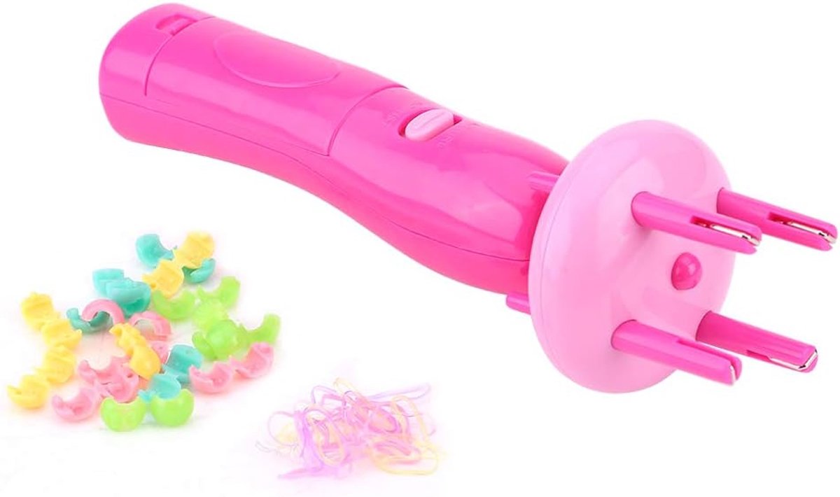 1 Stks Automatische Haarvlecht Tool, Elektrische Haar Twister Tool Automatische Twist Styling Vlecht Haar Vlechter, Draagbare Elektrische DIY Kapsel Vlecht Tool, Roze