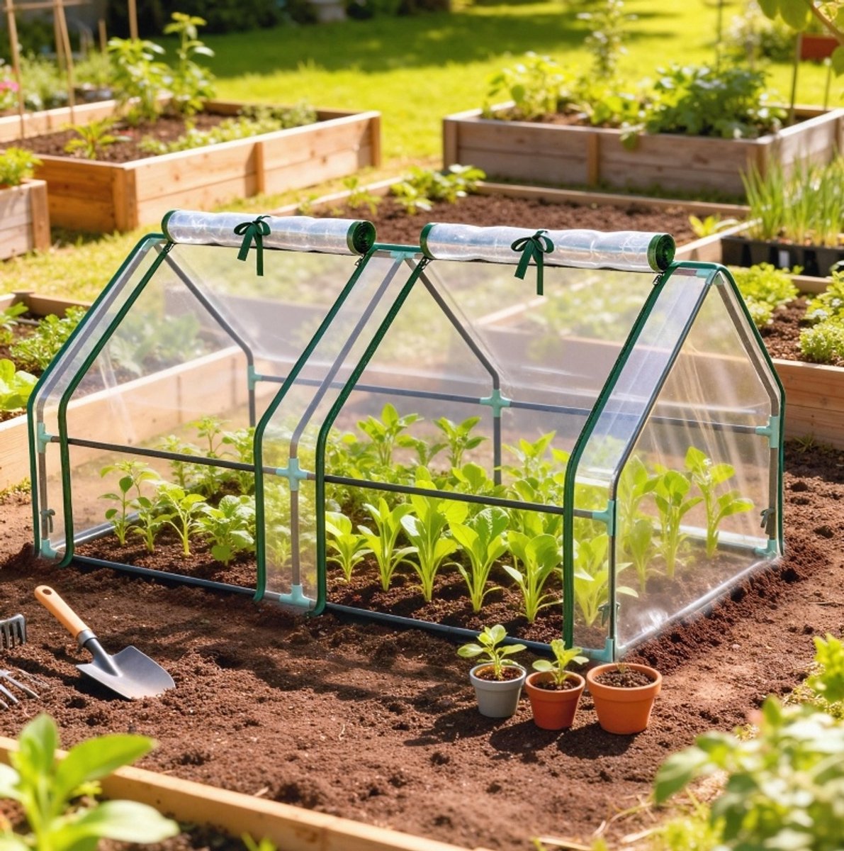MODFU - Kas - Foliekas Met Oprolbare Ritsdeuren - Balkon Of Terras - Staal - Transparant