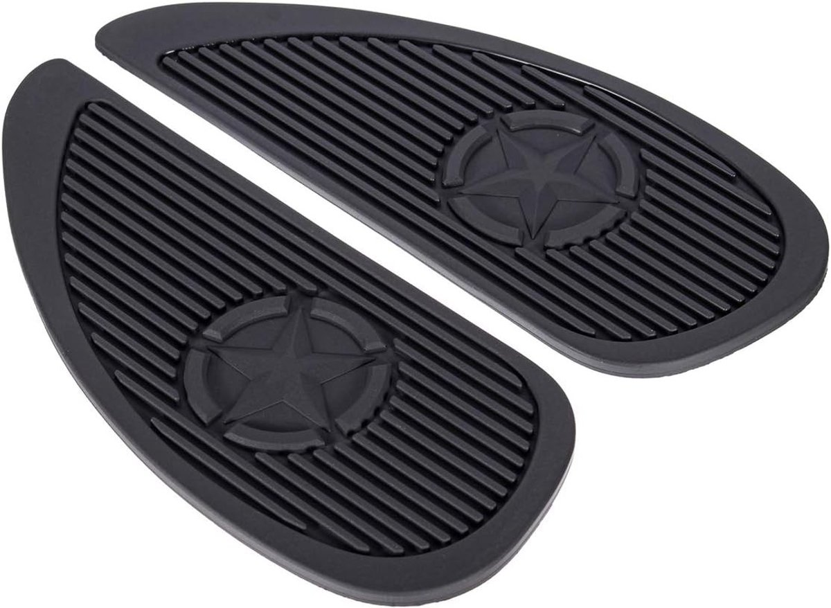 Motorcycle Cafe Racer Brandstoftank Deksel Pad Bescherming Rubber Sticker Universeel - Zwart, Duurzaam en Waterdicht