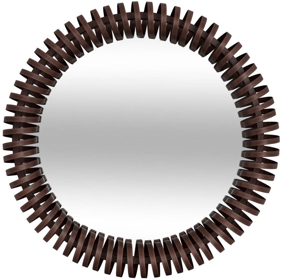 Miroir rond Barrel D.61cm marron métallisé