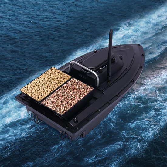Voederboot - RC Boot - Aas Uitwerpen - Grote Laadcapaciteit - 2.5 kg Aas - Zwart — afbeelding 3