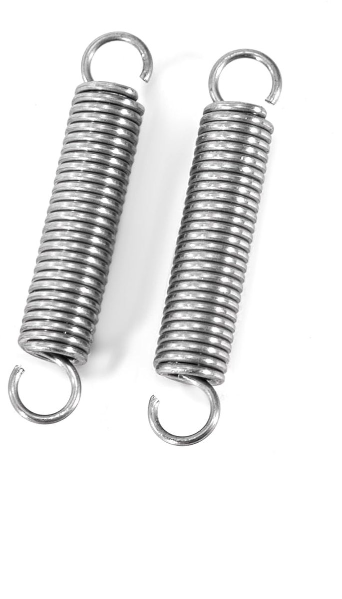 Verlengveren, 15 mm, trekveren met haken, roestvrijstalen veer, buitendiameter 3 mm, draaddiameter 0,4 mm, dikte 0,45 kg, 20 stuks