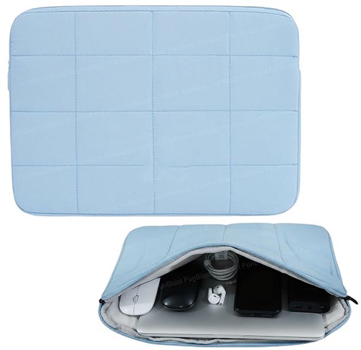 14-Inch Laptophoes - 1 Stuk - Laptop Soft Sleeve - Laptop Sleeve - Laptop Cover - Gewatteerde Laptoptas - Laptophoezen - Schokbestendig En Waterdicht - Geschikt Voor De Meeste Modellen - Blauw