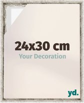 yd, Baklijst 24x30 cm Wit Vintage - Lijst voor Canvasdoek - MDF Lyon