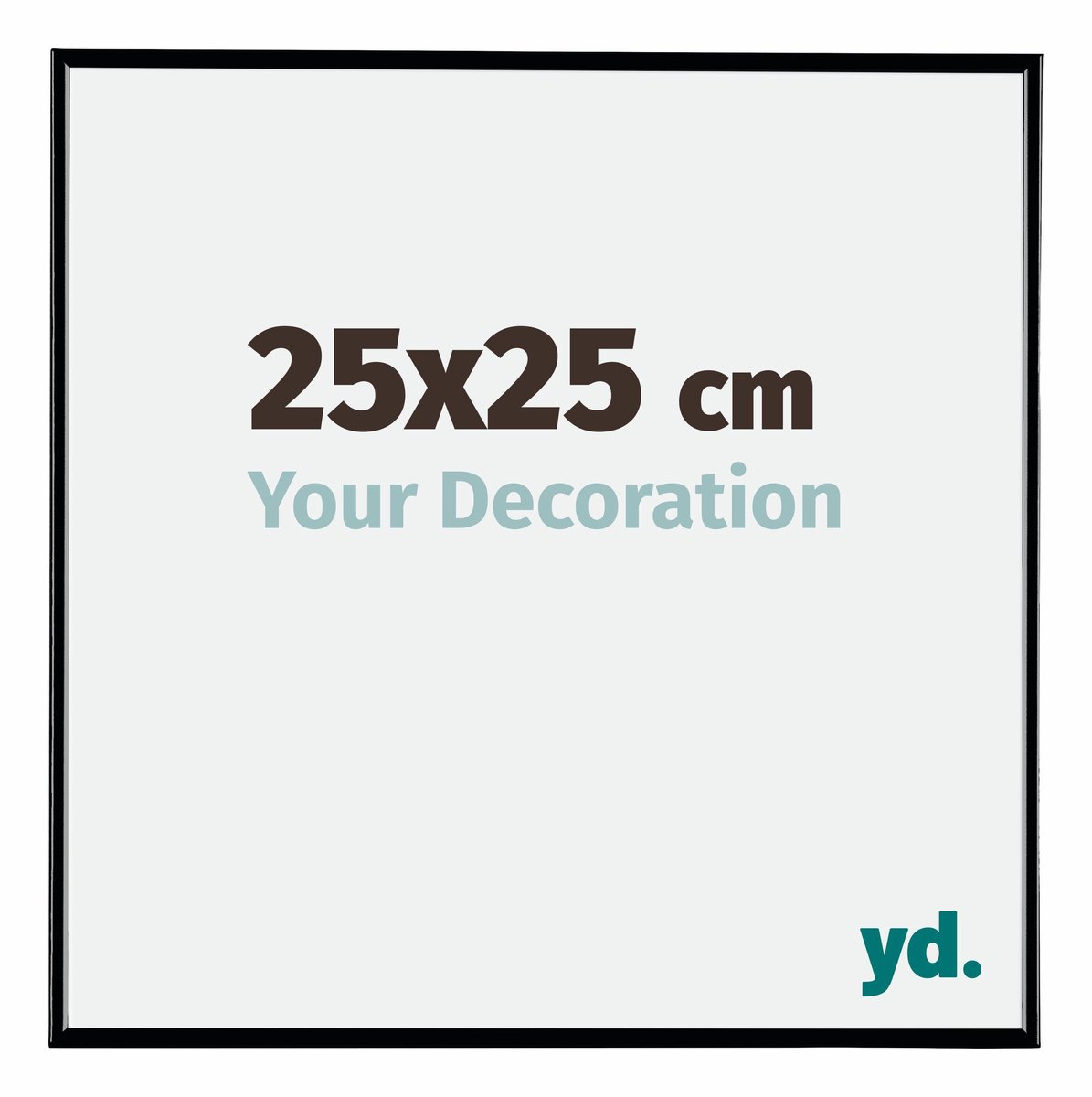 yd. Your Decoration - Fotolijst 25x25 cm - Kunststof - Zwart Hoogglans - Evry