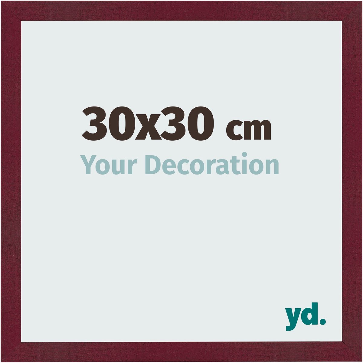 Your Decoration - Fotolijst 30x30 cm - MDF - Wijnrood Geveegd - Bologna