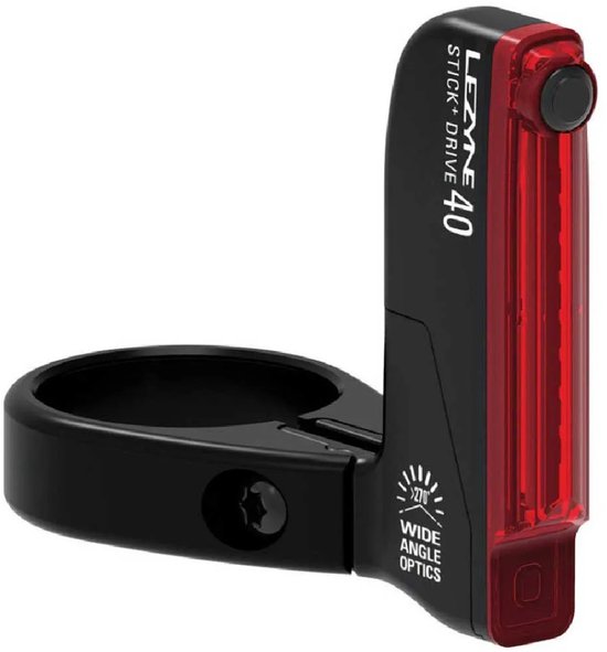 LEZYNE STICK+ SC ACHTERLICHT ZWART — afbeelding 2