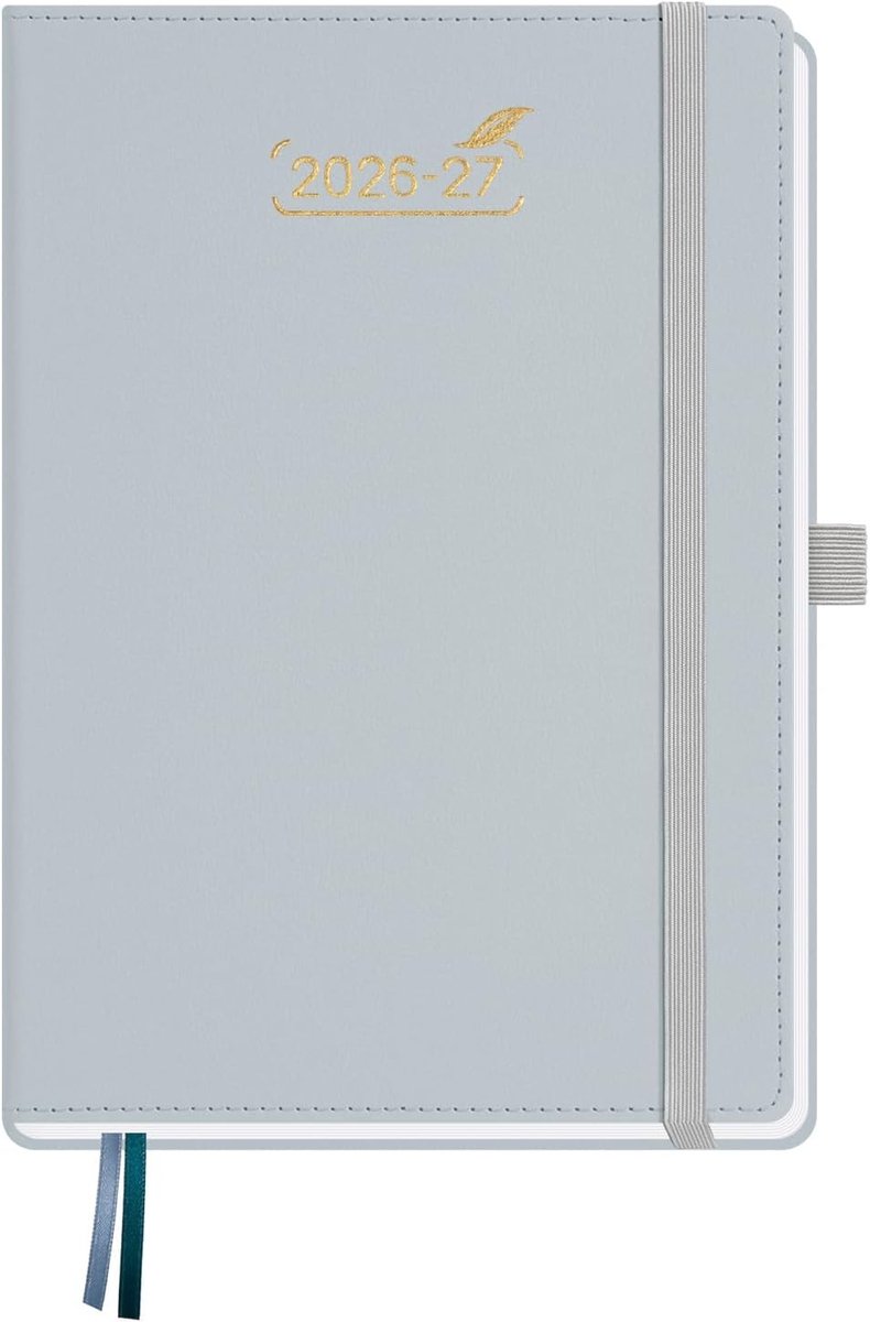 Schoolagenda 2026 2027 meisje - A5 21 x 15,5 cm - PU-leren hardcover - Weekplanner met 2 kolommen