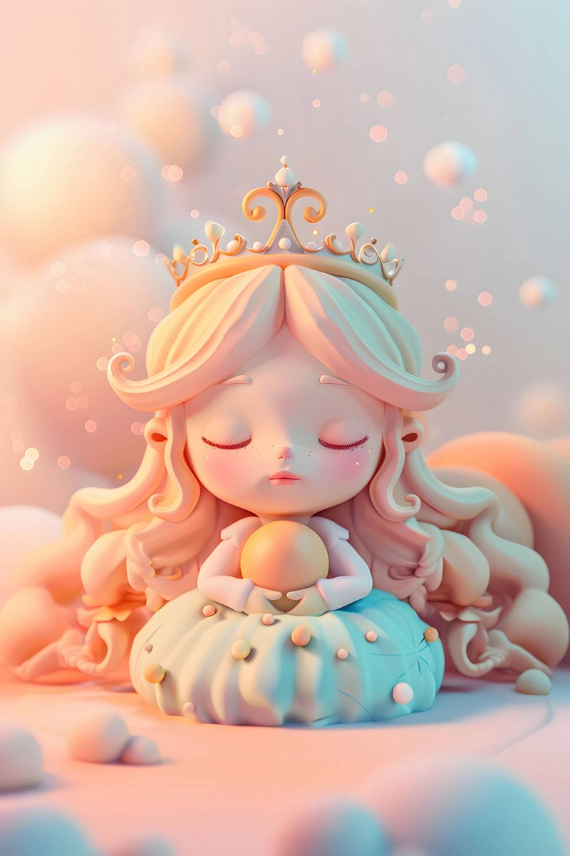 Schattig Poster - Meisje - Prinses - Kinderkamer - Kinder - voor Kinderen - Roze - posters - formaat 70x100cm - Wanddecoratie - L3053MT