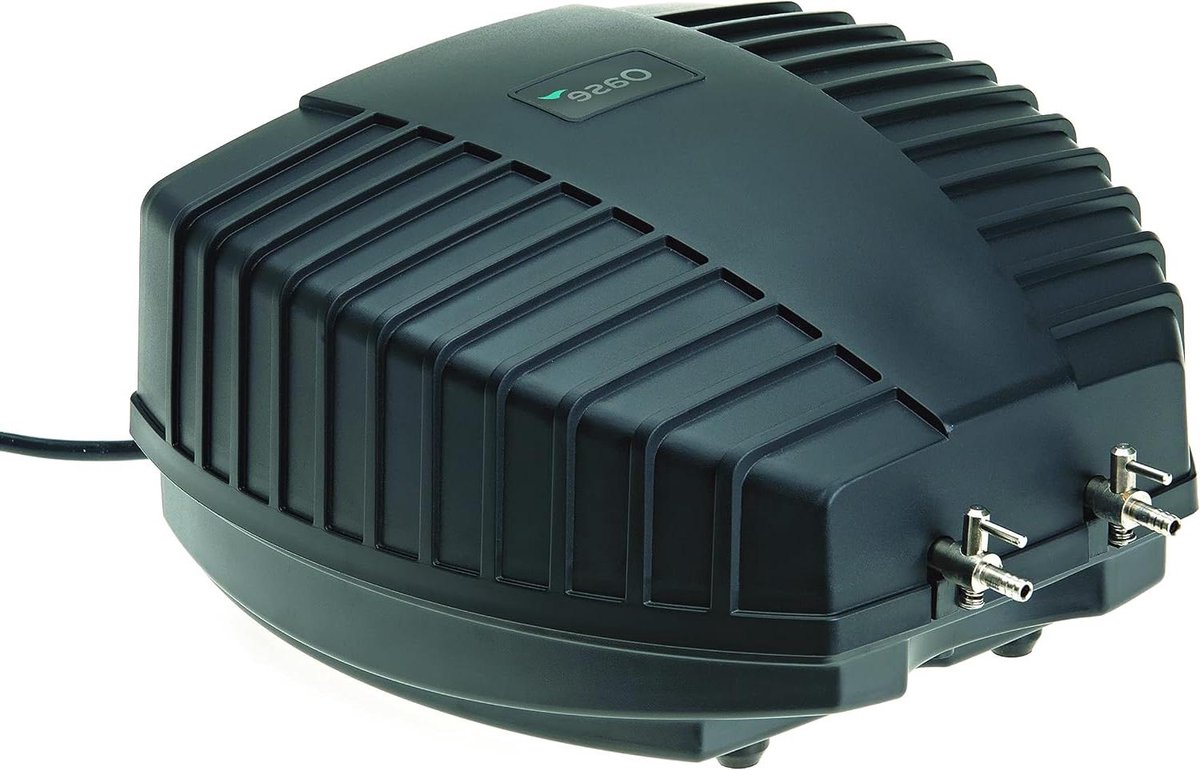 Vijverbeluchter - Pomp Beluchter - Zuurstofvoorziening Vijver - Traploos Regelbaar - 1000 l/h - Zwart