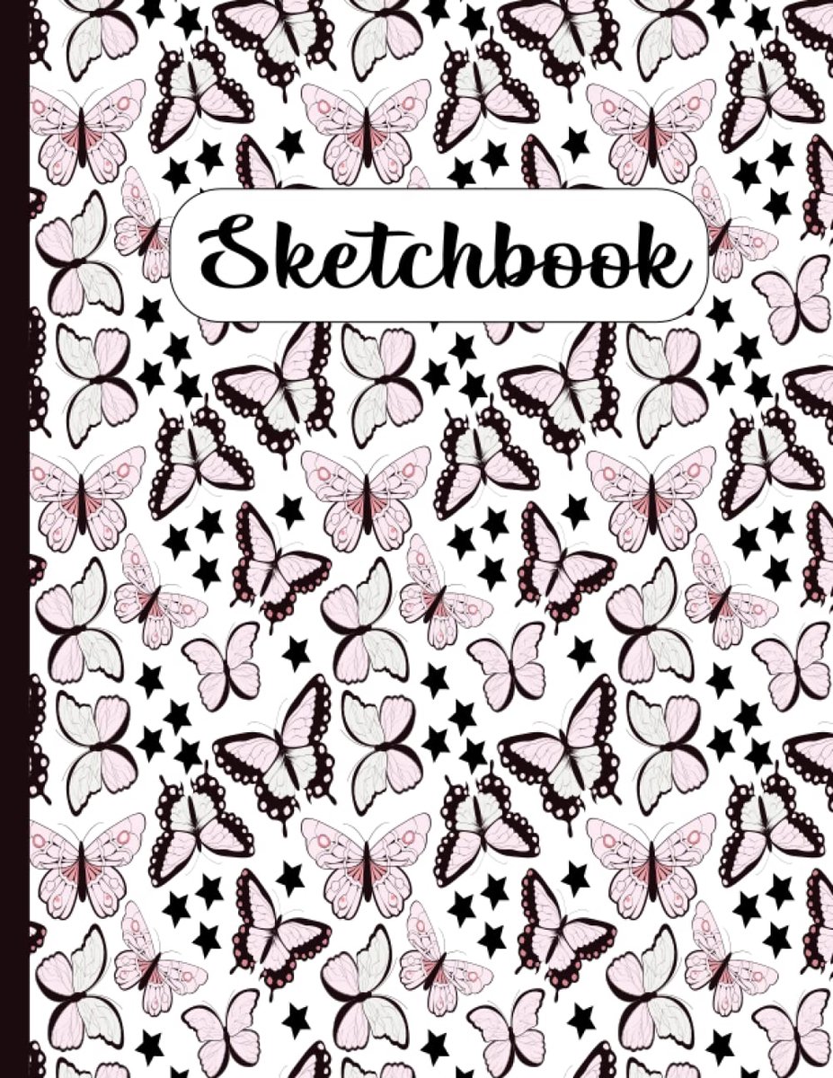 Sketchbook: Seamless Pattern design, Butterfly Cover Sketch Book for writing, taking notes, Drawing, Blank Unlined - ShopVlot