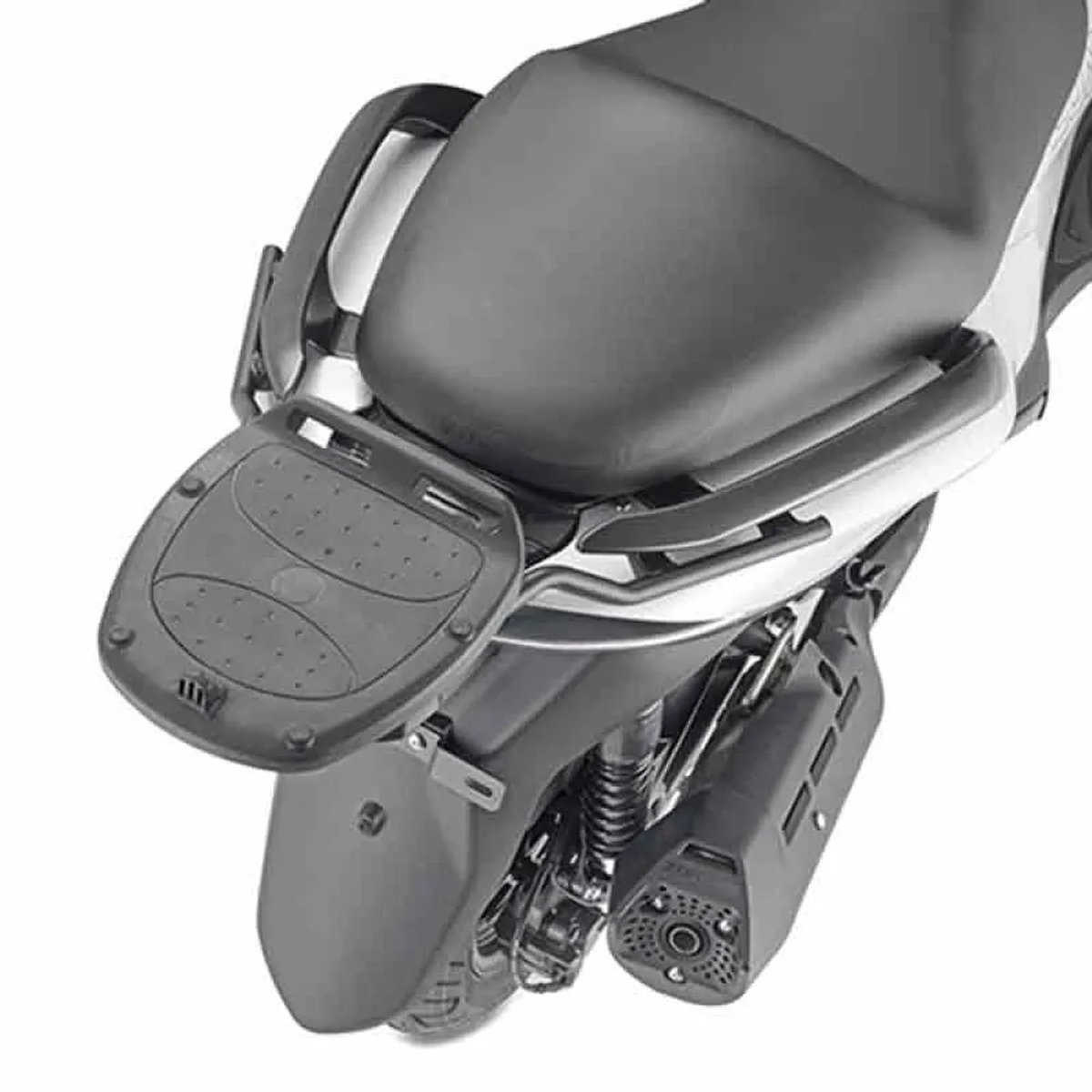 Kappa Moto Zontes E 350 Monolock Kr7603 Topkoffer Achtermontage Zilver