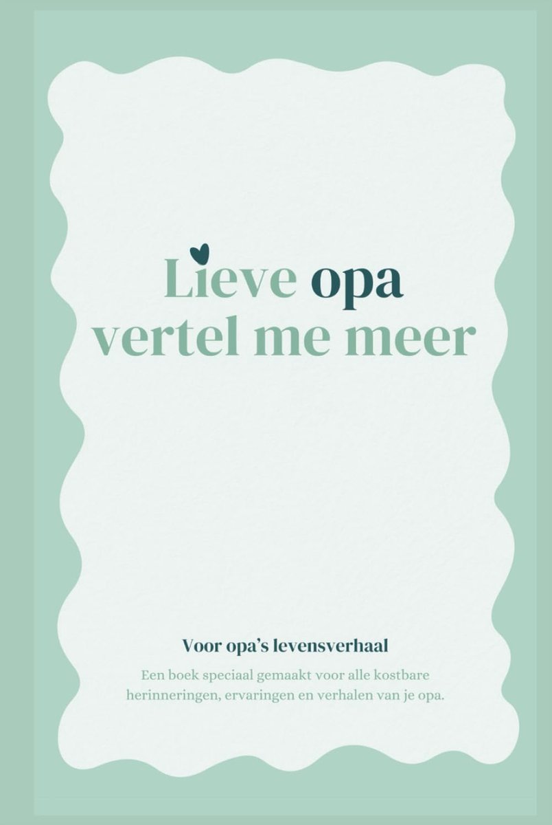 Opa, vertel me meer: Een dagboek waar je opa haar verhalen, herinneringen en levenslessen in kan schrijven. - ShopVlot
