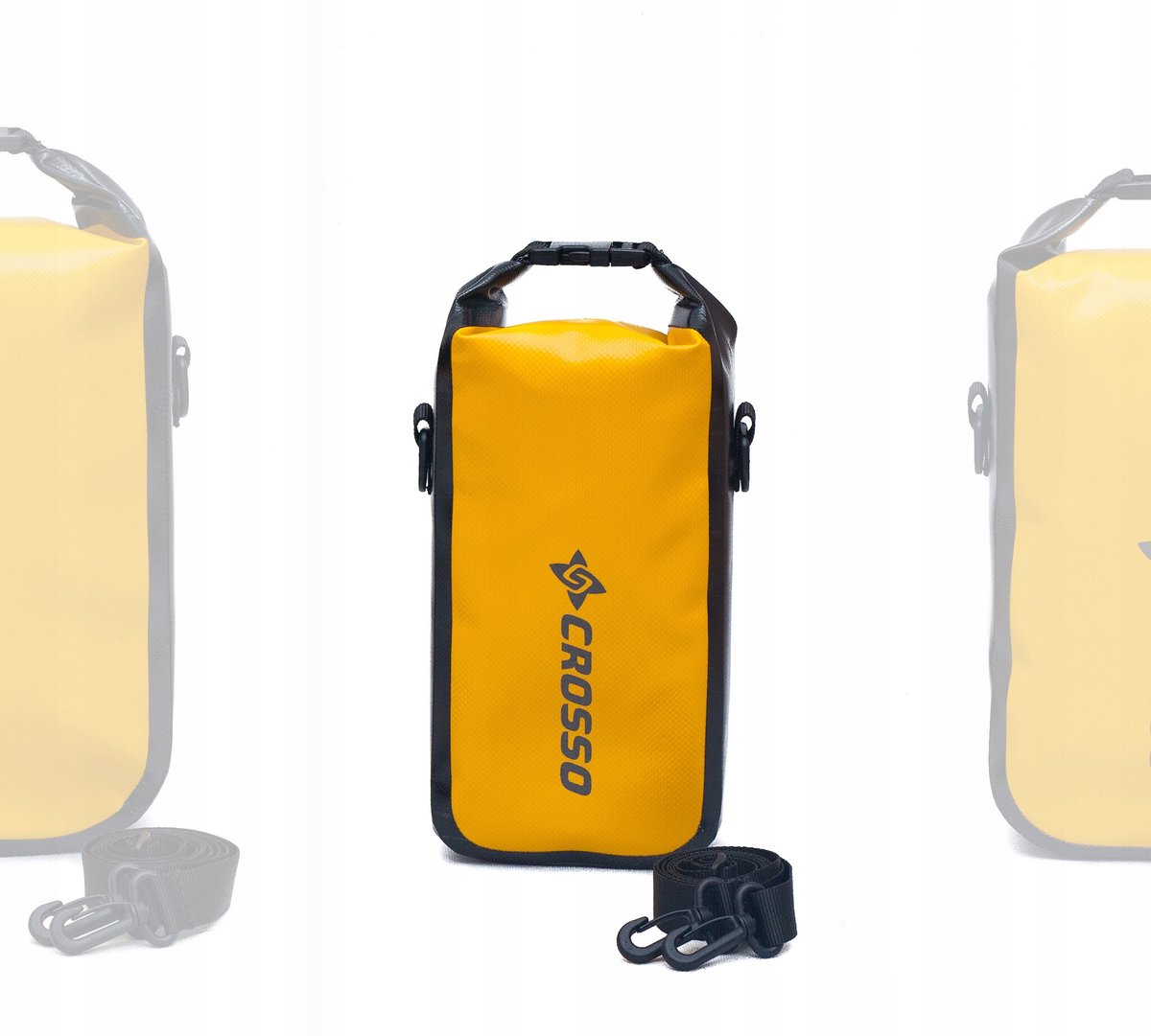 Crosso Mini Dry Bag Geel 2L - Waterdichte Tas voor Kajak/Fiets